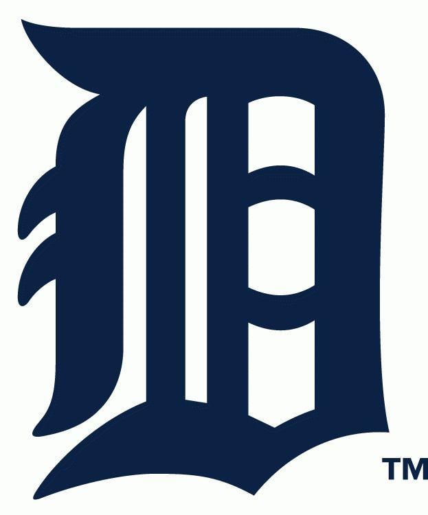 Blue Baseball Logo - Detroit Tigers Primary Logo (2006-present) - A navy Olde English ...