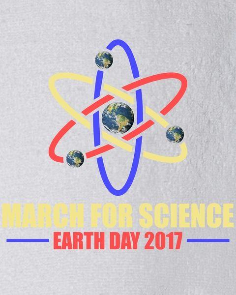 Science Globe Logo - March For Science Earth Day 2017 Globe Atom Logo Baby Bib