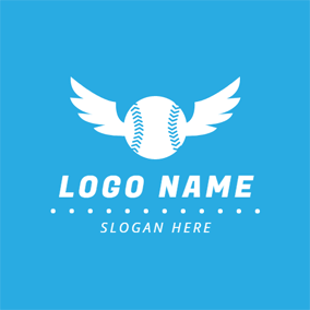 Blue Baseball Logo - Free Baseball Logo Designs. DesignEvo Logo Maker