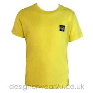 T-Shirt Square Logo - S.I Junior Square Patch Logo T Shirt In Yellow