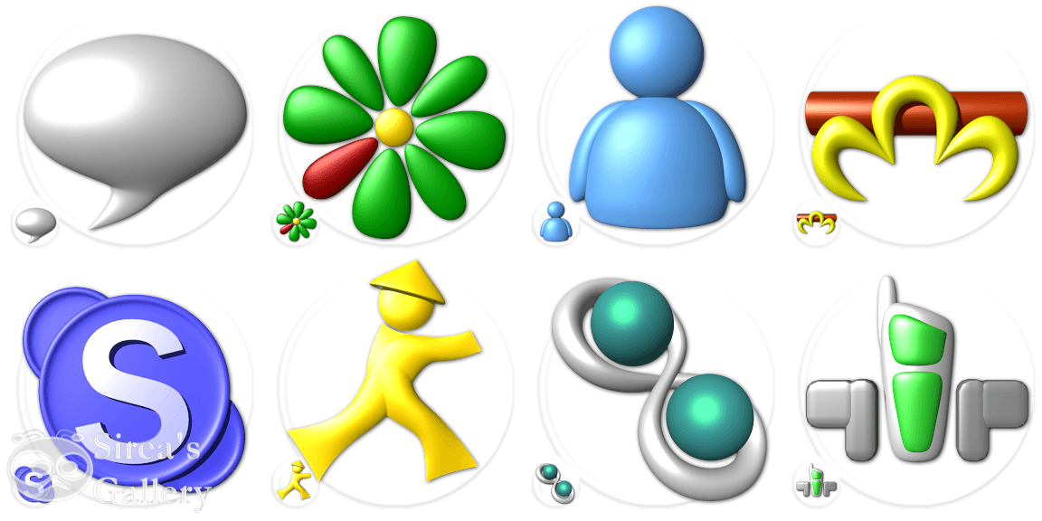 AOL Im Logo - Instant messenger with flower logo.