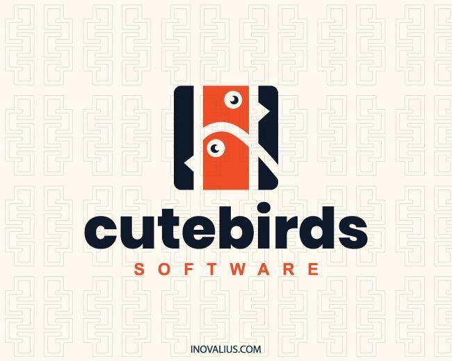 Two Blue Bird Logo - Cute Birds Logo Design | Inovalius