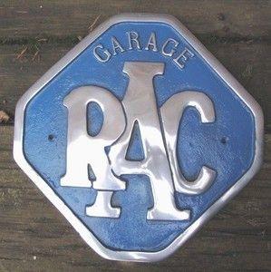 RAC Advertisement Logo - Rare Large RAC Garage Sign - Vintage Classic Car Advertising...