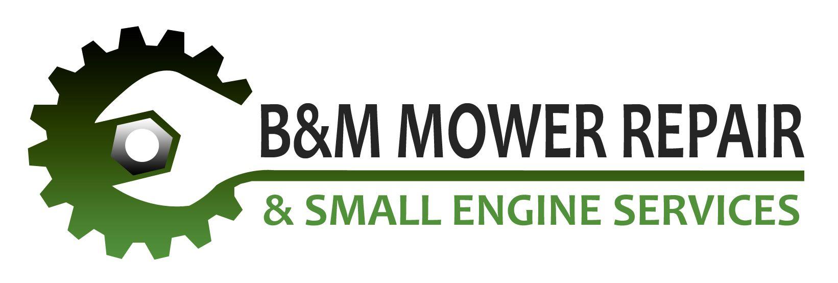 Lawn Mower Repair Service Logo - B & M Mower Repair – Your friendly engine and lawn equipment service ...