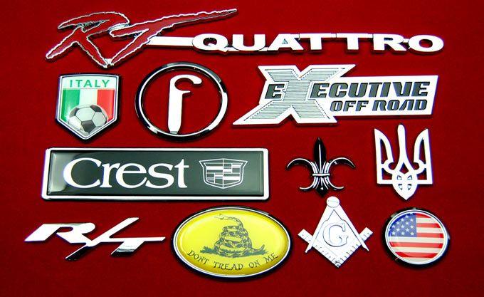Custom Car Maker Logo - Car Chrome Emblems. Chrome Emblems and Custom Promotional Products