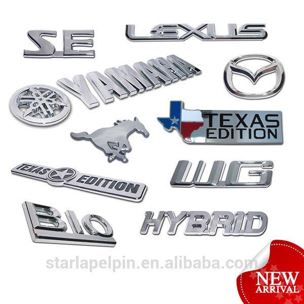Custom Car Maker Logo - Promotional Decorative Custom Metal Car Badges Emblems - Buy Metal ...