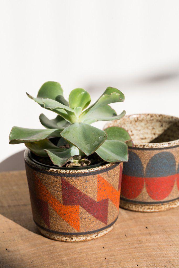 Plant Green and Red Triangle Logo - Kat & Roger Ceramic Planter in Red Triangle | Oroboro Store ...