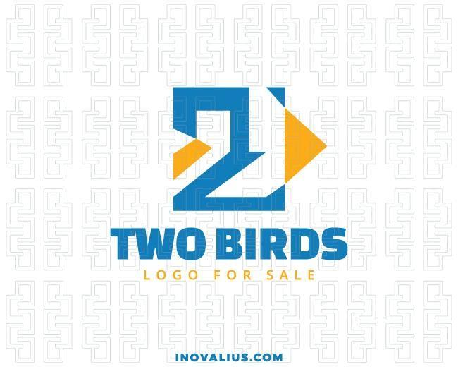 Yellow Birds Logo - Two Birds Logo Template For Sale | Inovalius