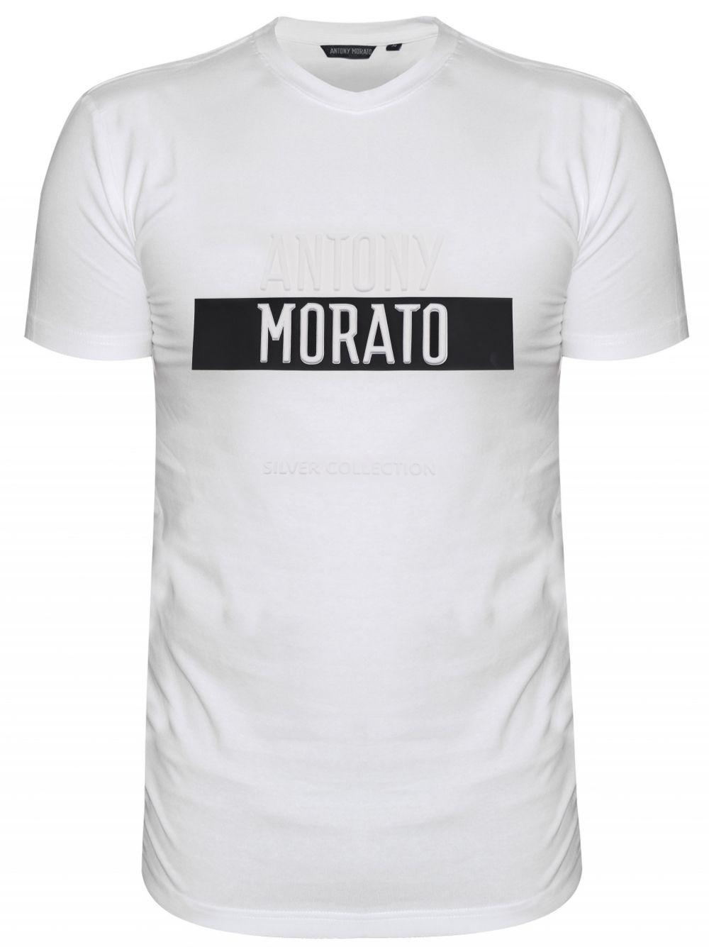 T-Shirt Square Logo - Antony Morato White Square Logo T-Shirt | Designerwear