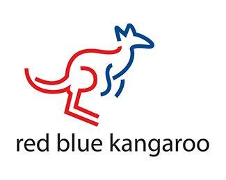 Blue Kangaroo Logo - red blue kangaroo Designed