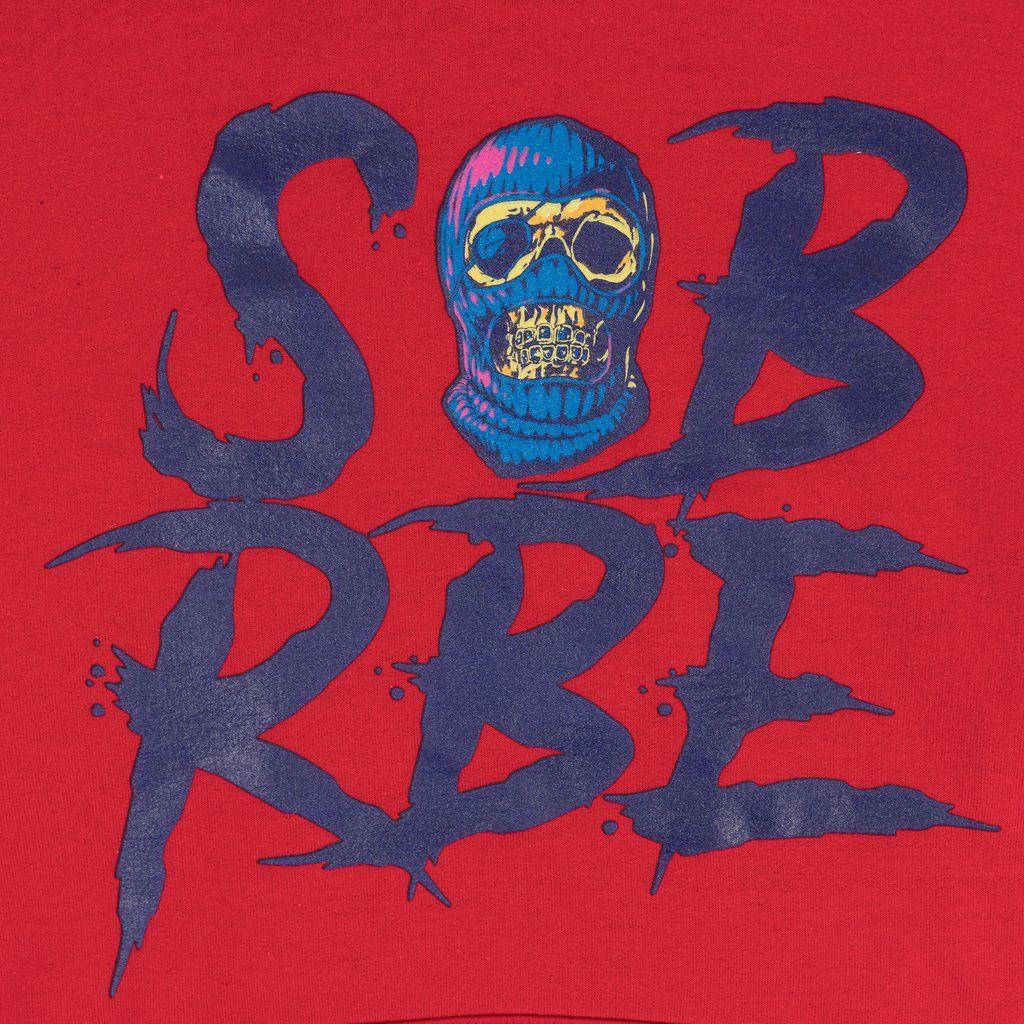 Sob Logo - SOB X RBE SKI MASK LOGO HOODIE - RED