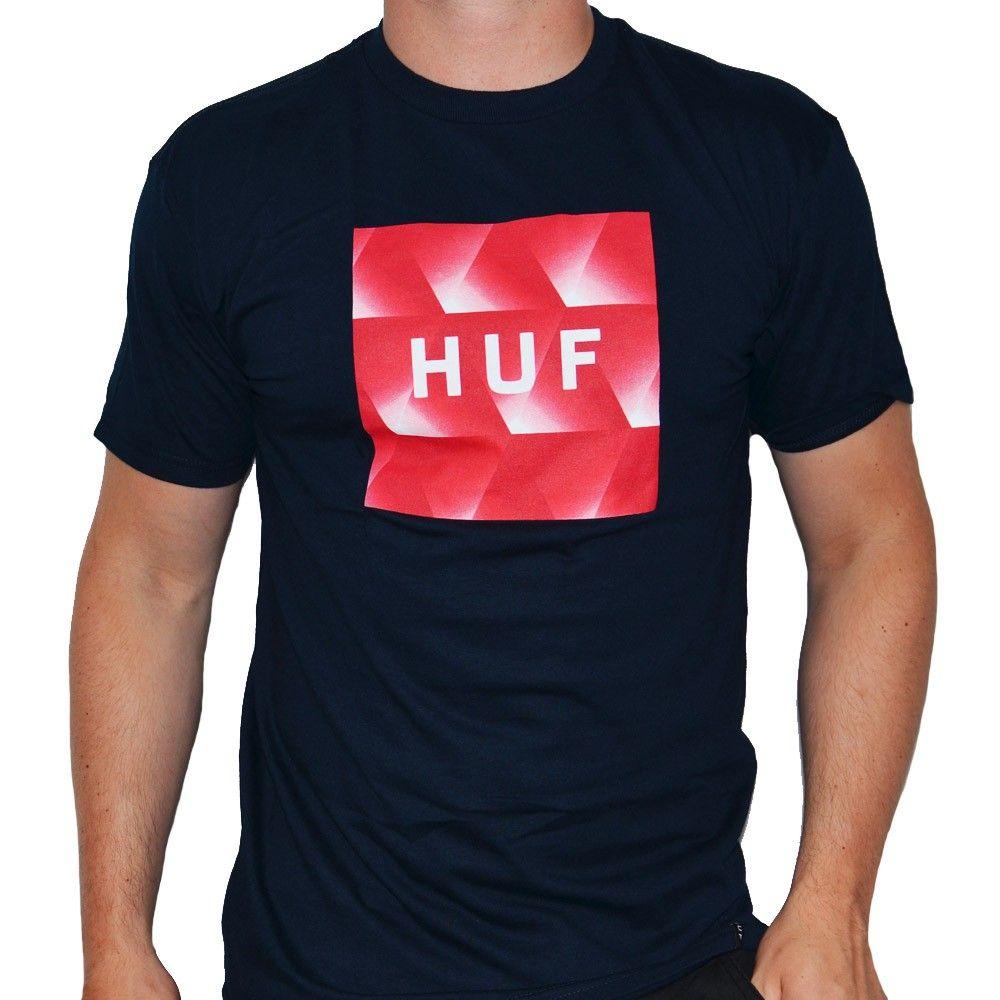 HUF Box Logo - HUF Premiere Box Logo Tee, Navy | Mustard Clothing