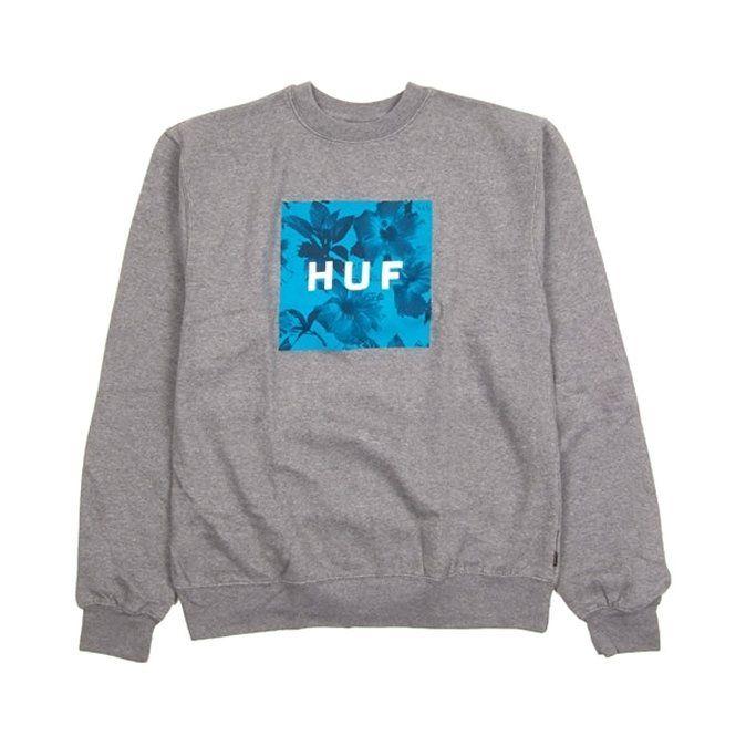 HUF Box Logo - HUF Box Logo Fill Floral Crewneck € 53 Crewneck Sweatshirts ...