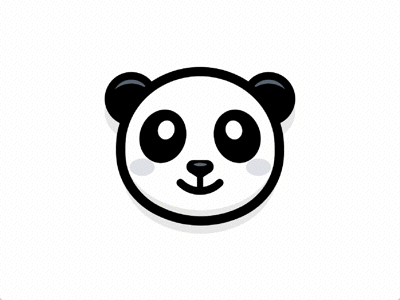 Cartoon Black and White Logo - panda logo - Kleo.wagenaardentistry.com
