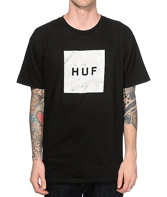 HUF Box Logo - HUF Marble Box Logo T Shirt