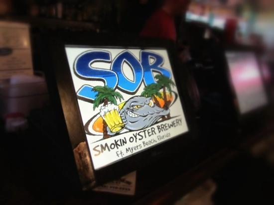 Sob Logo - SOB the familiar logo of the bar of Smokin Oyster Brewery