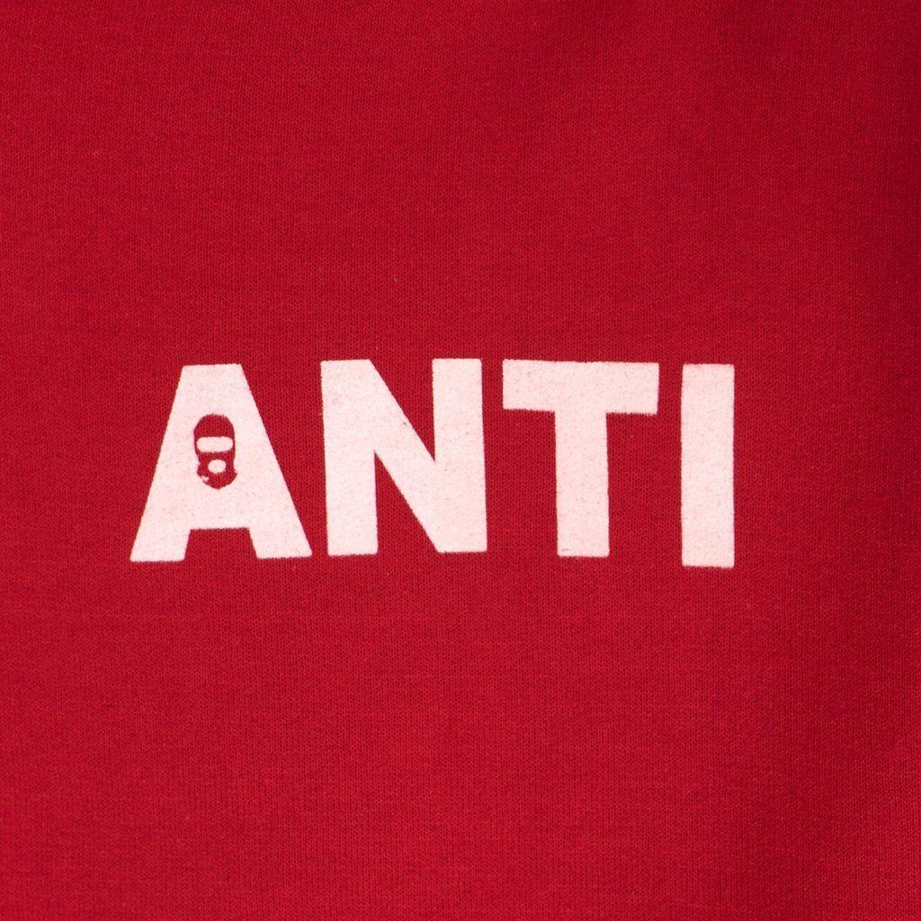 Sob Logo - ANTI LOGO ZIP HOODIE - RED – SOB X RBE