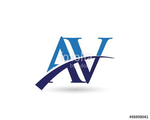 Av Logo - AV Logo Letter Swoosh Stock Image And Royalty Free Vector Files