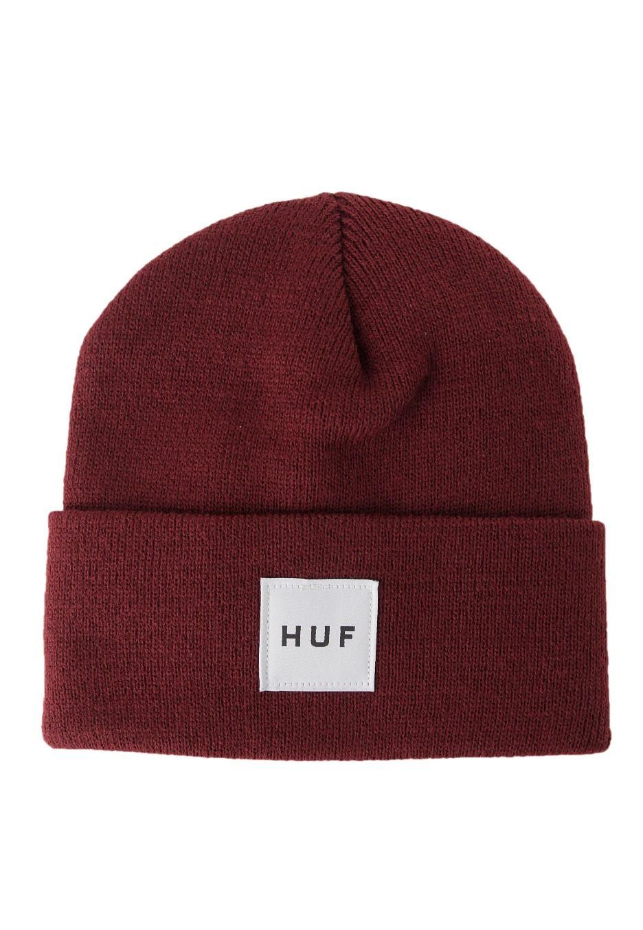 HUF Box Logo - HUF - Box Logo Wine - Beanie - Streetwear Shop - Impericon.com AU