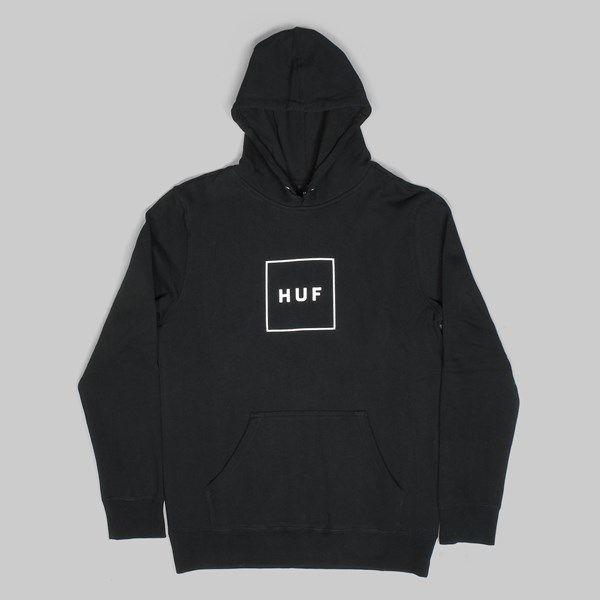 HUF Box Logo - HUF BOX LOGO PO HOOD BLACK | HUF Hoods