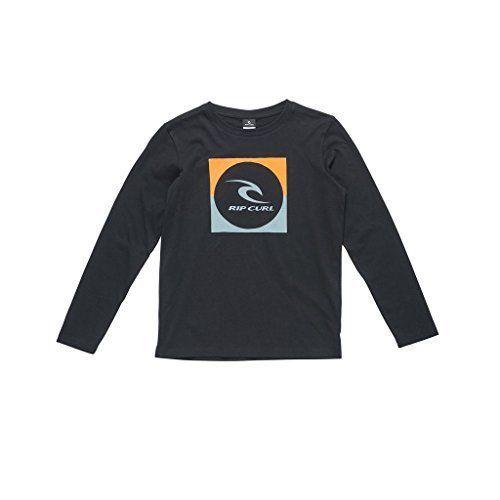 Black Square Logo - Rip Curl Boys Square Logo Long Sleeve T-shirt Black Size 10 | eBay