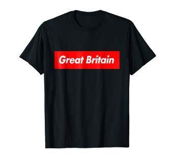 Box Britain Logo - Amazon.com: Great Britain Box Logo Souvenir T-Shirt: Clothing