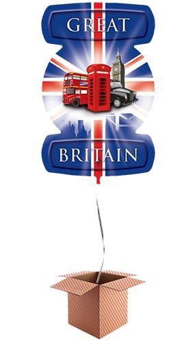 Box Britain Logo - Great Britain Theme London Icon Message Supershape Foil Balloon