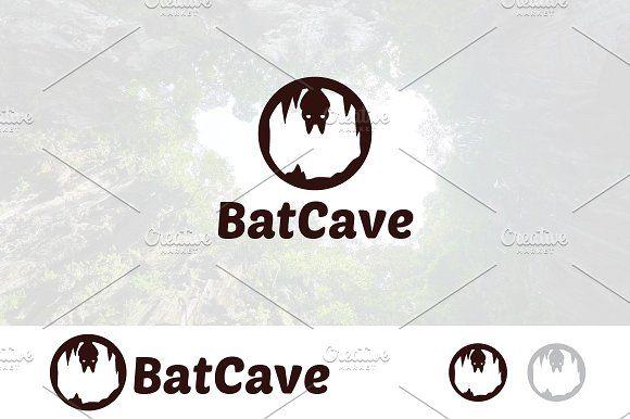 Bat in a Circle Logo - Circle Bat Cave Mystery Logo Logo Templates Creative Market