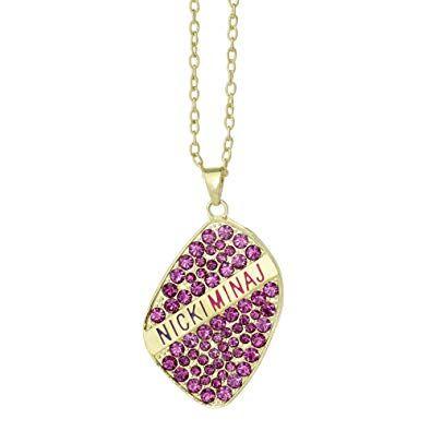 Nicki Minaj Logo - Nicki Minaj Crystal Logo Necklace: Amazon.co.uk: Jewellery