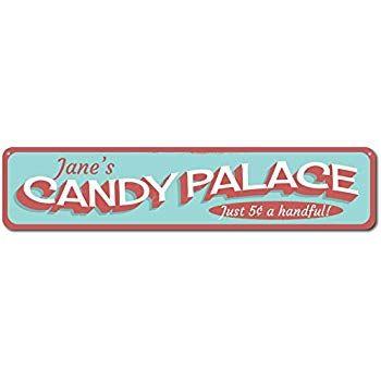 Candy Palace Logo - Amazon.com: Candy Palace Sign, Personalized Candy Lover Sweet Shop ...