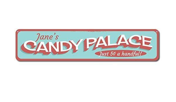 Candy Palace Logo - Amazon.com: Candy Palace Sign, Personalized Candy Lover Sweet Shop ...