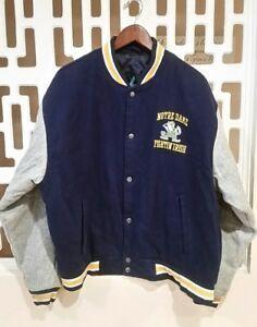 Varsity L Logo - Vintage Notre Dame Fighting Irish Wool College Varsity Jacket L Logo