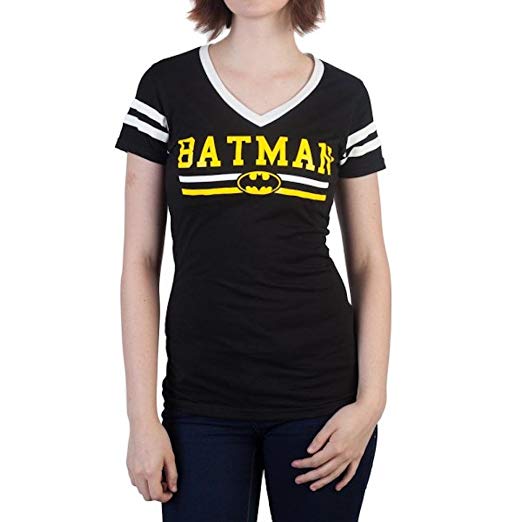 Varsity L Logo - Batman Varsity Logo Varsity V Neck T Shirt L, Black