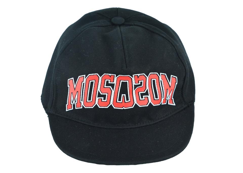 Varsity L Logo - Moschino Black Cotton Logo Lettering Varsity Cap B321 Size L Hat