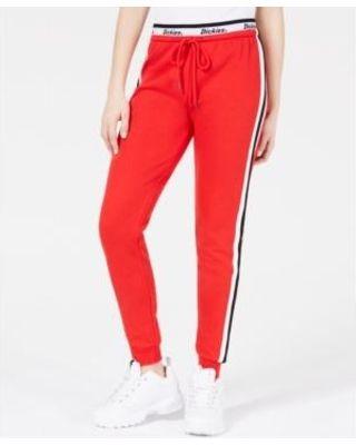 Varsity L Logo - Sweet Winter Deals on Dickies Varsity-Striped Logo Jogger Pants - Red L