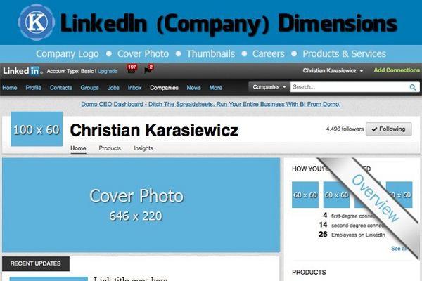 LinkedIn Company Logo - LinkedIn Image Sizes and Image Dimensions for Company Pages ...