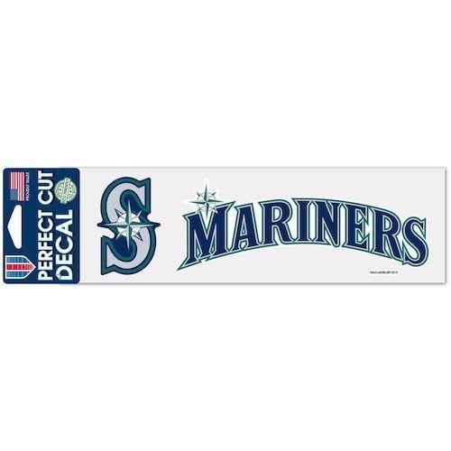 Mariners Logo - WinCraft Seattle Mariners 3 X 10 Logo & Name Cut Decal