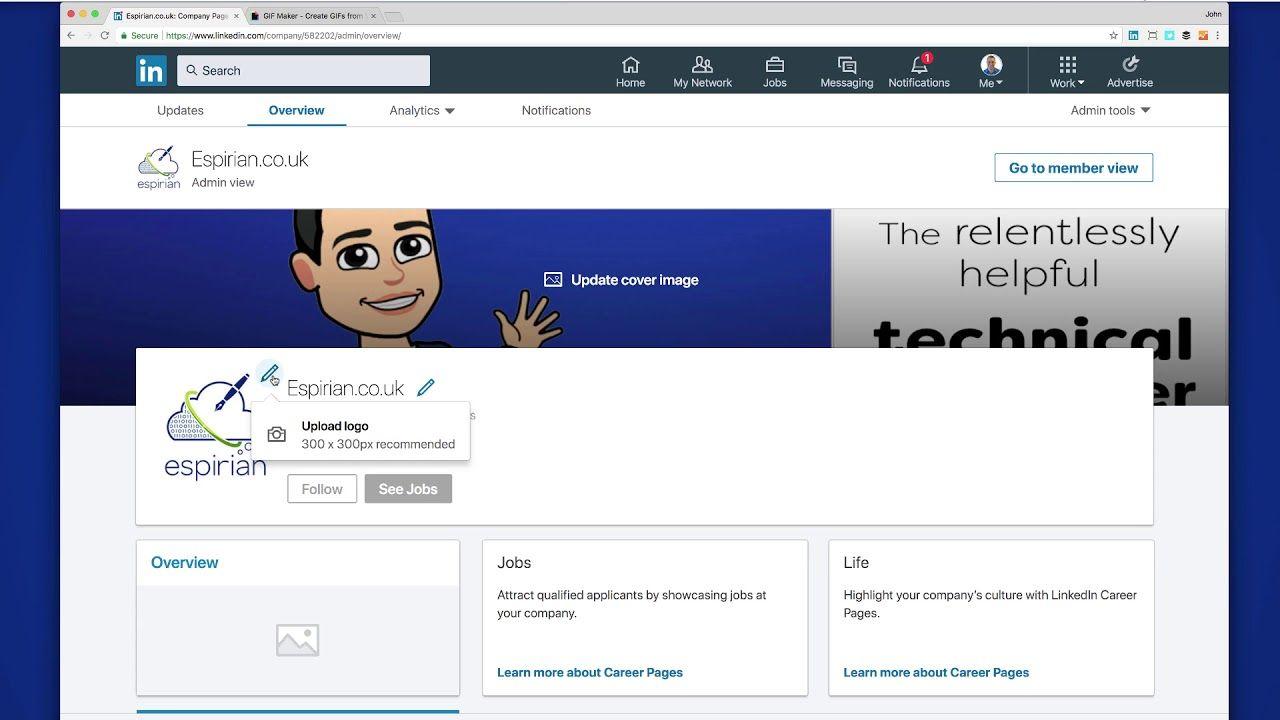 LinkedIn Company Logo - LinkedIn: how to add an animated logo to your company page - YouTube