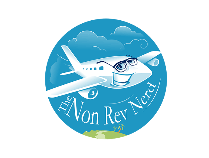 Cool Aerospace Logo - The Non Rev Nerd. Aviation logo design. Airplane with a cool re