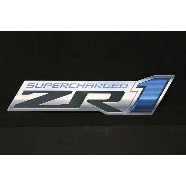 ZR1 Logo - Corvette Metal Sign, ZR1 Supercharged Logo, C6