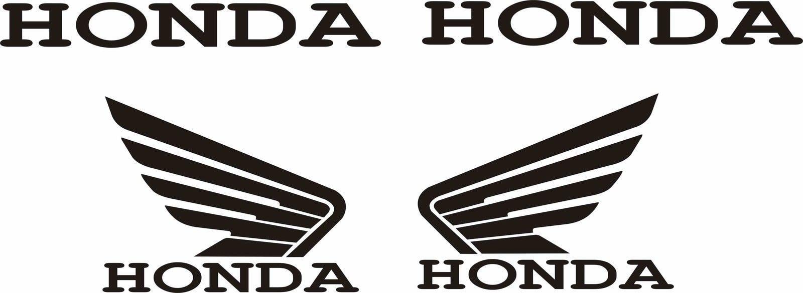 Black Honda Motorcycle Logo - Honda wing Logos
