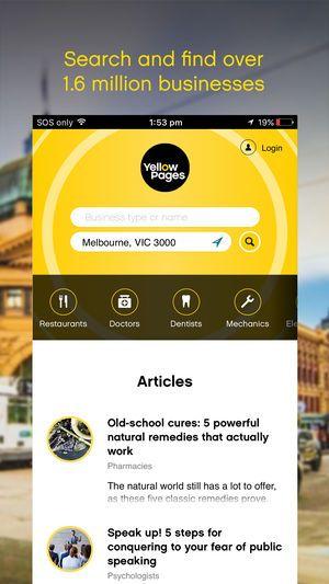 Yellow Pages Australia Logo - Yellow Pages Australia on the App Store