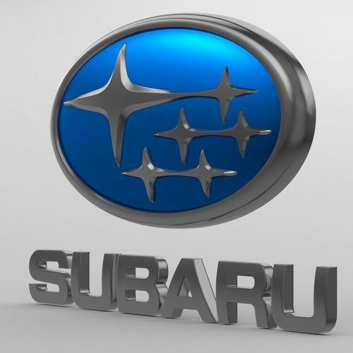 Subaru Logo - subaru logo detailed 3D model
