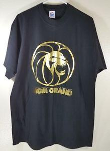 MGM Hotel Logo - NEW Vintage 1990s MGM GRAND Hotel Casino Las Vegas Gold Logo Mens ...