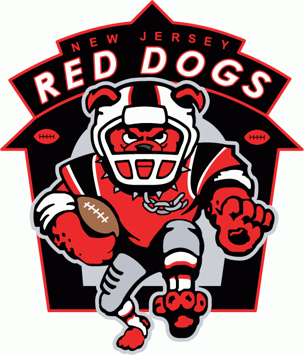 Red and Black Football Logo - New Jersey Red Dogs Primary Logo - Arena Football League (Arena FL ...