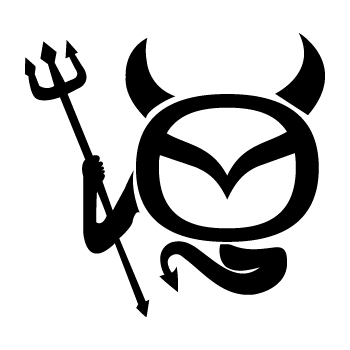 Angry Mazda Logo - Mazda Devil Logo Decal | Cricut Stuff | Logos, Decals, Stickers