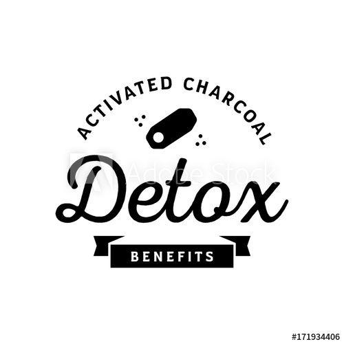Charcoal Logo - detox benefits of activated charcoal logo - Buy this stock vector ...