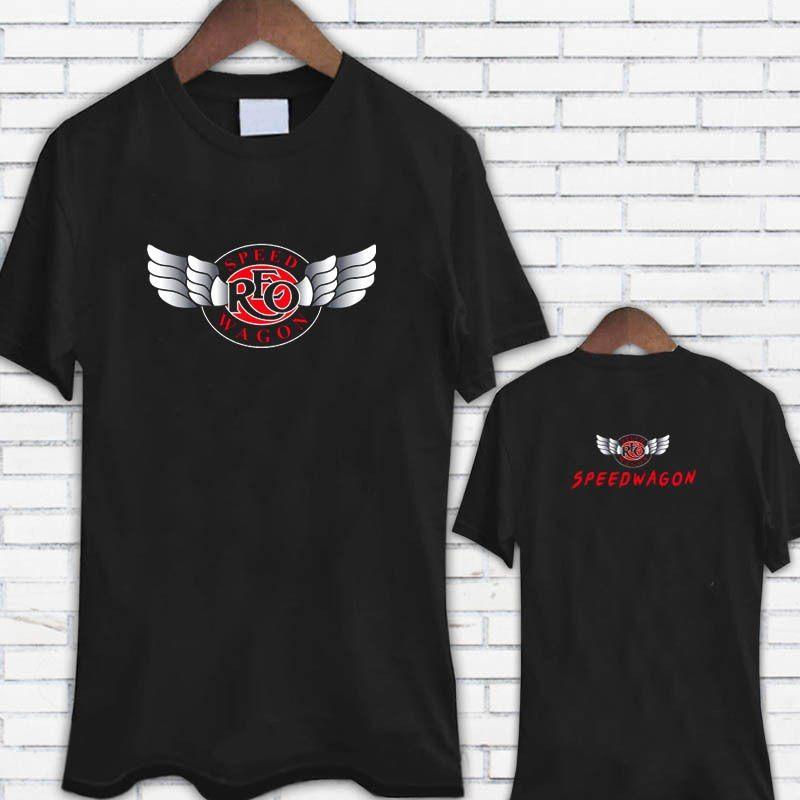 REO Speedwagon Logo - T Shirt Company O Neck Men Short Sleeve Christmas Reo Speedwagon ...