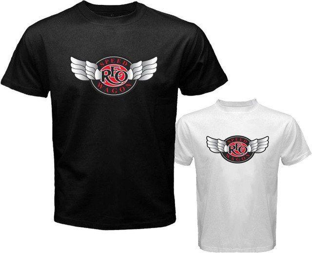 REO Speedwagon Logo - New REO Speedwagon Logo Legend Of Rock Men's White Black T Shirt