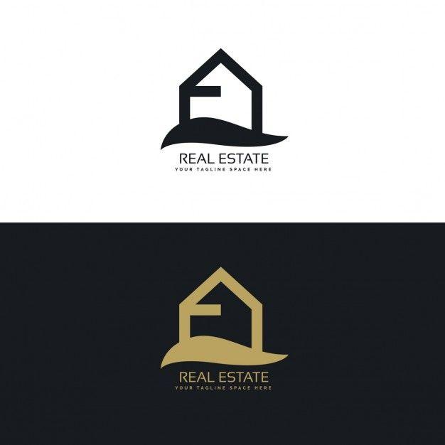Black and Gold Logo - Black and gold real estate logo with a house Vector